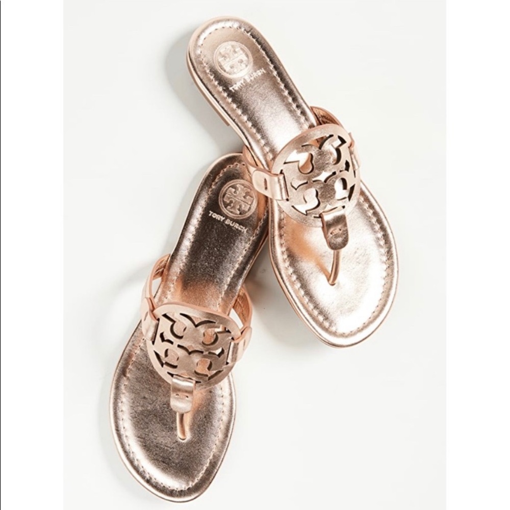 Tory Burch Miller flip flop rose gold